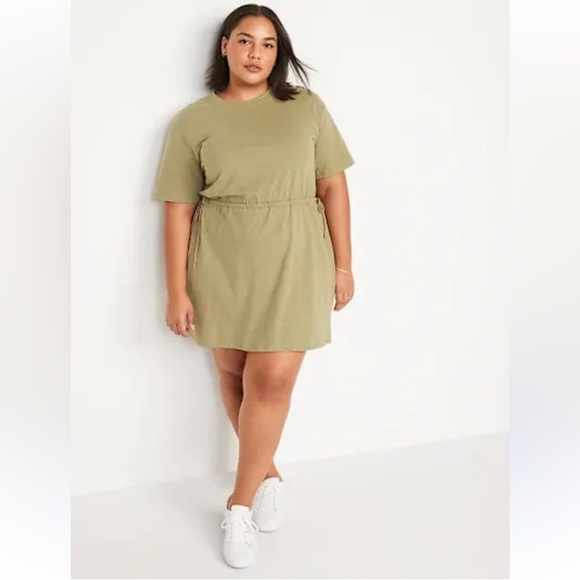 Old Navy Women’s plus-size Olive Green Short-sleeve Mini T-Shirt Dress❤️❤️XXL - Picture 2 of 9